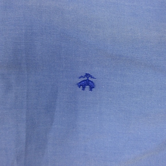 Brooks Brothers Shirt Mens 2XL Blue Solid Regent Oxford Sheep OCBD Button Up EUC - Picture 3 of 8